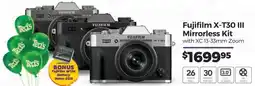 Teds Cameras Fujifilm X-T30 III Mirrorless Kit with XC 13-33mm Zoom offer