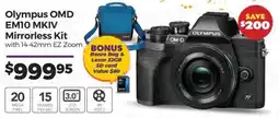 Teds Cameras Olympus OMD EM10 MKIV Mirrorless Kit with 14-42mm EZ Zoom offer