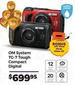 Teds Cameras OM System TG-7 Tough Compact Digital offer