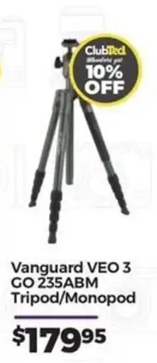 Teds Cameras Vanguard VEO 3 GO 235ABM Tripod/Monopod offer