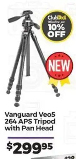 Teds Cameras Vanguard Veo5 264 APS Tripod with Pan Head offer