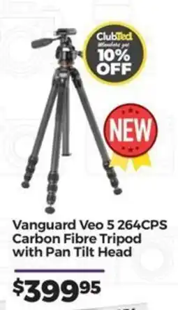 Teds Cameras Vanguard Veo 5 264CPS Carbon Fibre Tripod with Pan Tilt Head offer