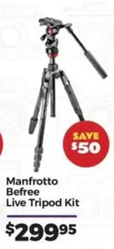 Teds Cameras Manfrotto Befree Live Tripod Kit offer