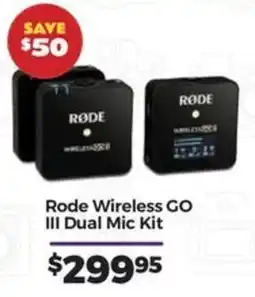 Teds Cameras Rode Wireless GO III Dual Mic Kit offer
