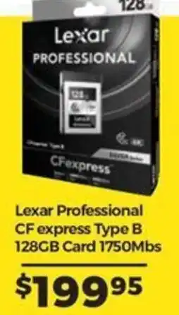 Teds Cameras Lexar Professional CF express Type B 128GB Card offer