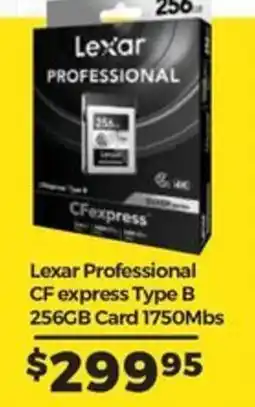Teds Cameras Lexar Professional CF express Type B 256GB Card offer