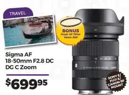 Teds Cameras Sigma AF 18-50mm F2.8 DC DG C Zoom offer