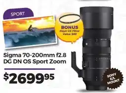 Teds Cameras Sigma 70-200mm f2.8 DG DN OS Sport Zoom offer