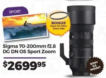 Teds Cameras Sigma 70-200mm f2.8 DG DN OS Sport Zoom offer