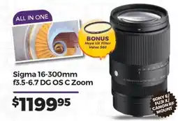 Teds Cameras Sigma 16-300mm f3.5-6.7 DG OS C Zoom offer