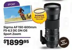 Teds Cameras Sigma AF 150-600mm F5-6.3 DG DN OS Sport Zoom offer