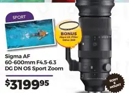 Teds Cameras Sigma AF 60-600mm F4.5-6.3 DG DN OS Sport Zoom offer