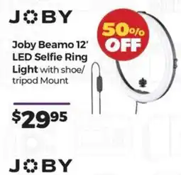 Teds Cameras Joby Beamo 12' LED Selfie Ring Light with shoe/tripod Mount offer