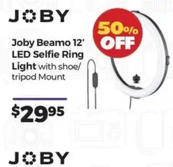 Teds Cameras Joby Beamo 12' LED Selfie Ring Light with shoe/tripod Mount offer