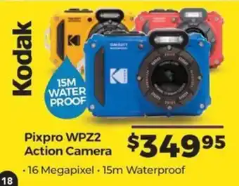 Teds Cameras Kodak Pixpro WPZ2 Action Camera offer
