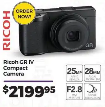 Ricoh GR IV Compact Camera
