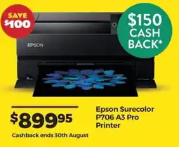 Teds Cameras Epson Surecolor P706 A3 Pro Printer offer
