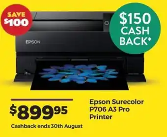 Teds Cameras Epson Surecolor P706 A3 Pro Printer offer