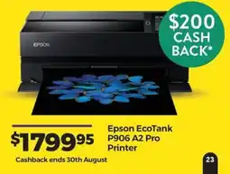 Teds Cameras Epson EcoTank P906 A2 Pro Printer offer