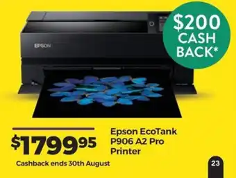 Teds Cameras Epson EcoTank P906 A2 Pro Printer offer