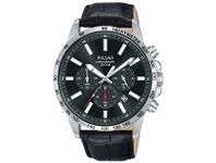 Shiels Pulsar PT3A01X1 Chronograph Black Leather Mens Watch offer