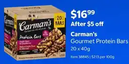 Costco Carman's Gourmet Protein Bars offer