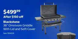 Costco Blackstone 36" Omnivore Griddle With Lid and Soft Cover offer