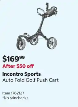 Costco Incontro Sports Auto Fold Golf Push Cart offer