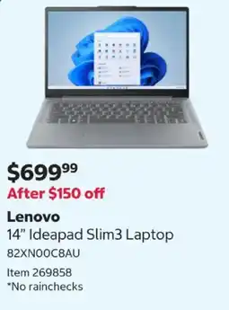 Costco Lenovo 14" Ideapad Slim3 Laptop offer