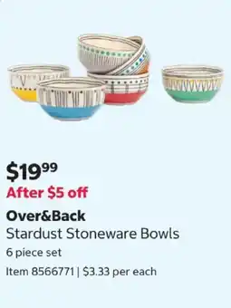 Costco Over&Back Stardust Stoneware Bowls offer