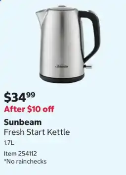 Costco Sunbeam Fresh Start Kettle offer