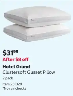 Costco Hotel Grand Clustersoft Gusset Pillow offer