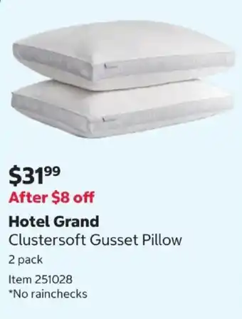 Hotel Grand Clustersoft Gusset Pillow