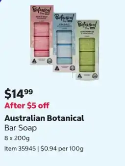 Costco Australian Botanical Bar Soap offer