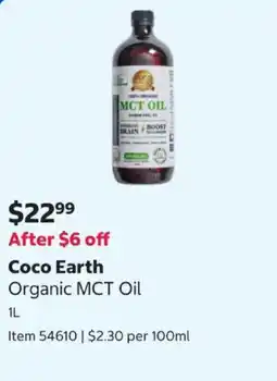 Costco Coco Earth Organic MCT Oil offer