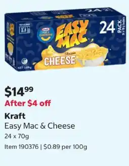 Costco Kraft Easy Mac & Cheese offer