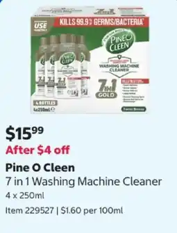 Costco Pine O Cleen 7 in 1 Washing Machine Cleaner offer