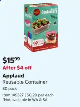Costco Applaud Reusable Container offer