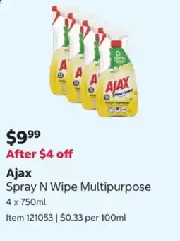 Costco Ajax Spray N Wipe Multipurpose offer