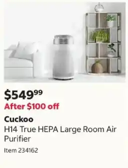 Costco Cuckoo H14 True HEPA Large Room Air Purifier offer