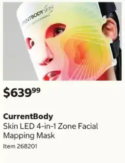Costco CurrentBody Skin LED 4-in-1 Zone Facial Mapping Mask offer