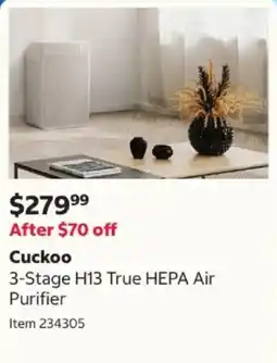 Costco Cuckoo 3-Stage H13 True HEPA Air Purifier offer