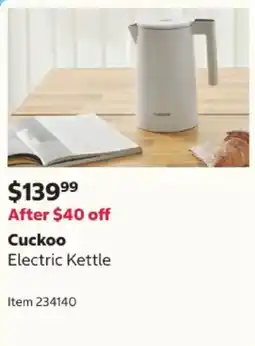 Costco Cuckoo Electric Kettle offer