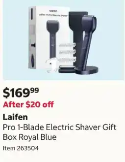 Costco Laifen Pro 1-Blade Electric Shaver Gift Box Royal Blue offer