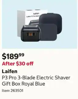 Costco Laifen P3 Pro 3-Blade Electric Shaver offer