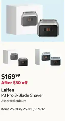 Costco Laifen P3 Pro 3-Blade Shaver offer