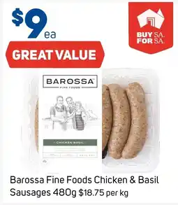 Foodland Barossa Fine Foods Chicken & Basil Sausages offer