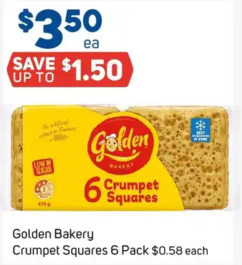 Foodland Golden Bakery Crumpet Squares offer