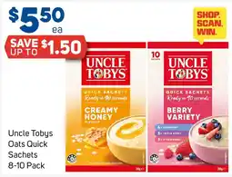 Foodland Uncle Tobys Oats Quick Sachets offer