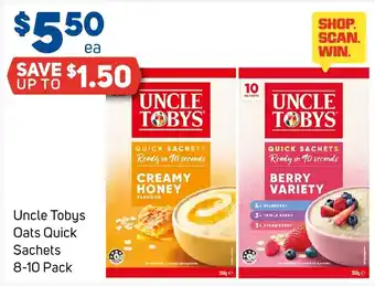 Foodland Uncle Tobys Oats Quick Sachets offer